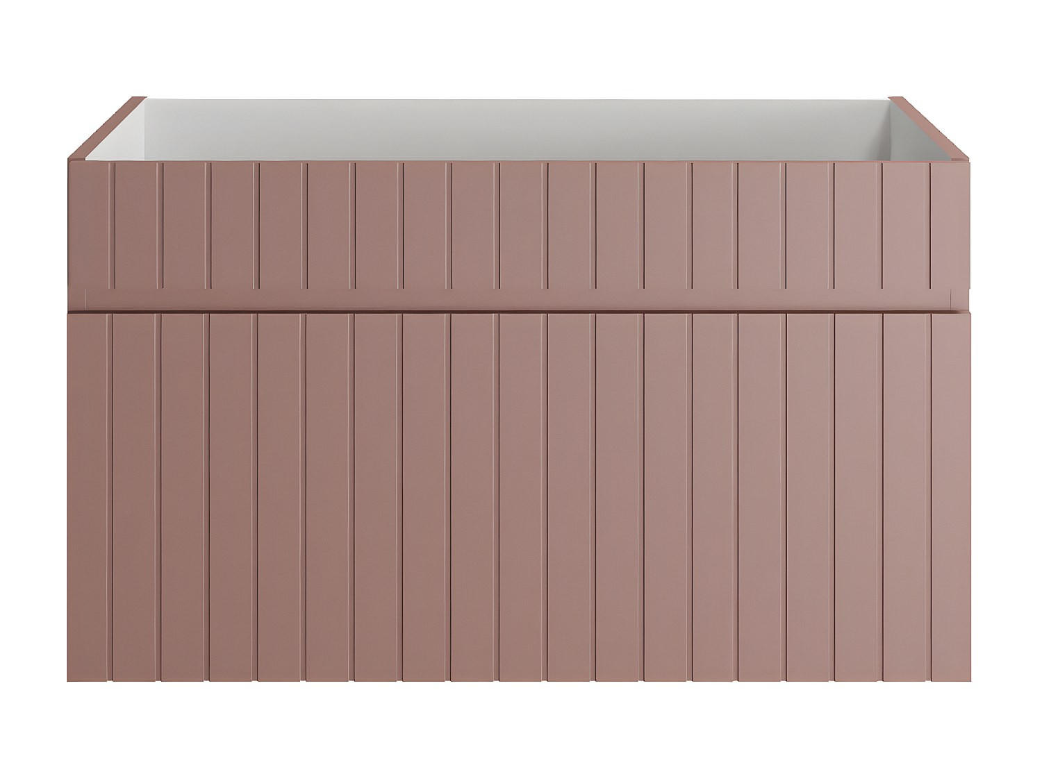 WASCHBECKENUNTERSCHRANK - 80 cm x 46 cm - Holz, Platte - Puderrosa - SATARA - Hellrosa, Holz (80/46/46cm) - Vente-Unique