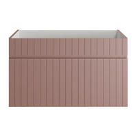 WASCHBECKENUNTERSCHRANK - 80 cm x 46 cm - Holz, Platte - Puderrosa - SATARA - Hellrosa, Holz (80/46/46cm) - Vente-Unique