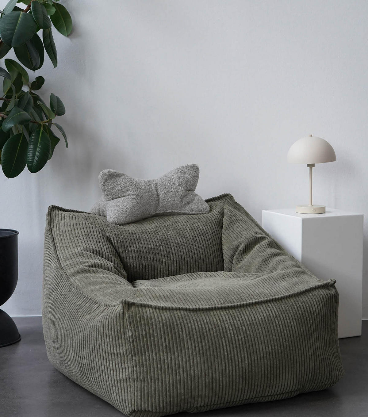 NACKENKISSEN Der Leseknochen - Grau, Textil (42/22cm) - Mokebo