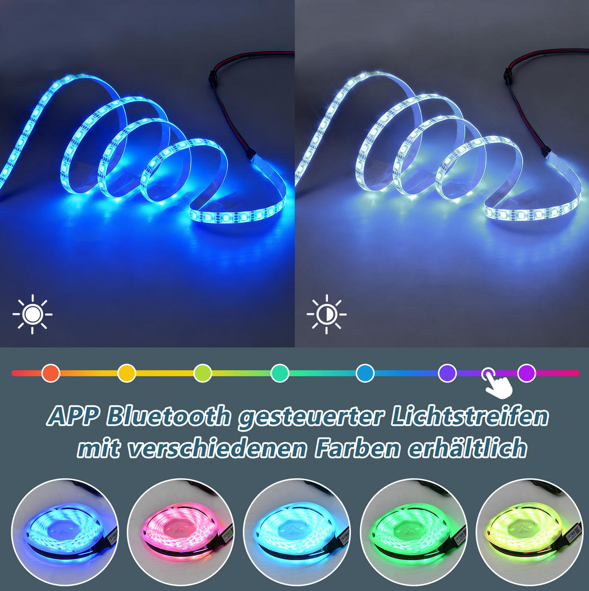 COUCHTISCH 100/50/40.3 cm in Weiß aus Spanplatte mit LED-Beleuchtung und Schublade - Weiß, Holzwerkstoff (100/50/40cm) - OKMYHOME
