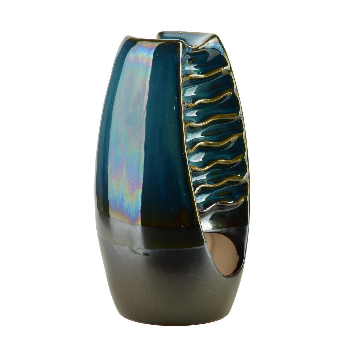 RÄUCHERKEGELHALTER Backflow blau 8/8/17 cm Keramik - Blau, Keramik (8/17/8cm) - Mondex