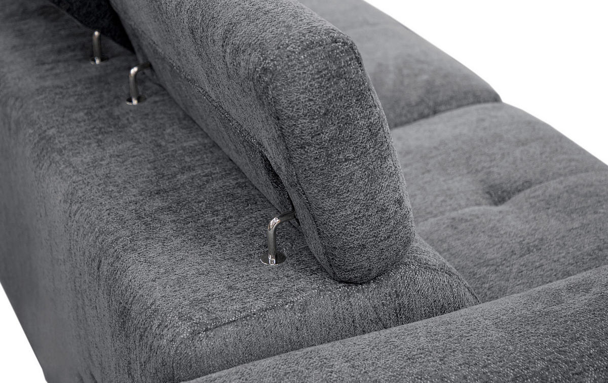 SOFA CALVERA 3-Sitzer, grau - Grau, Holzwerkstoff/Textil (204/79/106cm) - Courtois Laville