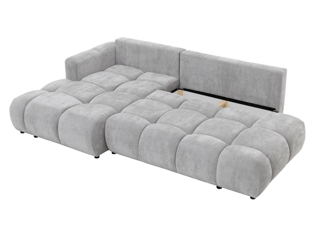 ECKSOFA Soffi, Seite: Links - Schwarz/Naturfarben, Holz/Kunststoff (283/166cm) - MIRJAN24