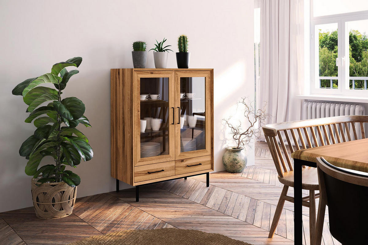 SIDEBOARD LEON Wildeiche - Wildeiche, Holz (97/125/45cm) - byoak