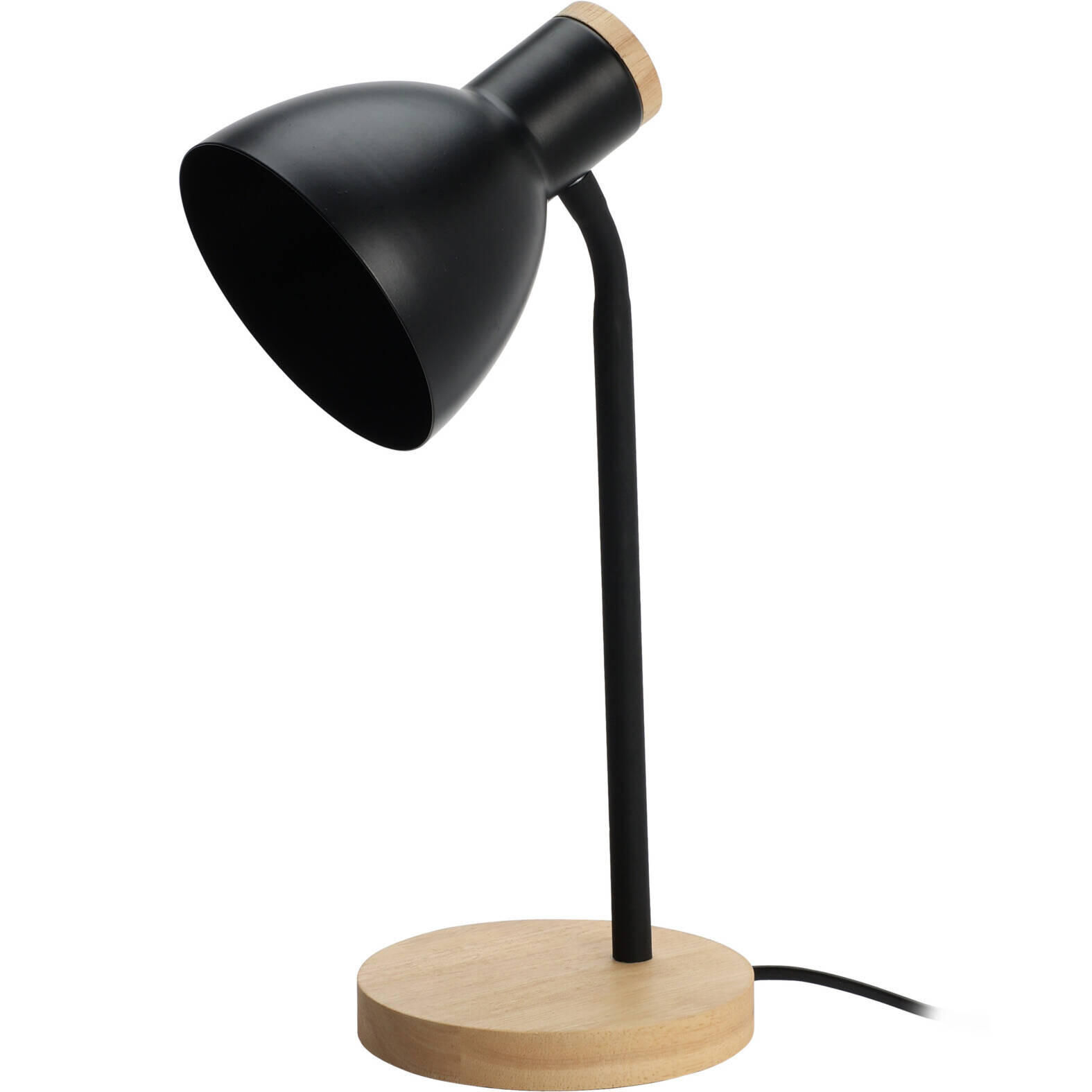 SCHREIBTISCHLAMPE 14/36 cm - Schwarz, Holz (14/14/36cm)