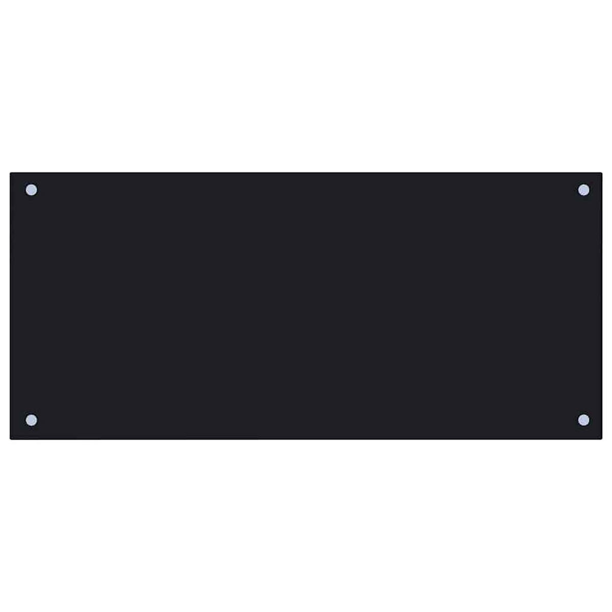 KÜCHENRÜCKWAND Glas 90x40 cm Schwarz Wand-Spritzschutz - Schwarz, Glas (90/40/0.6cm) - DELUKE