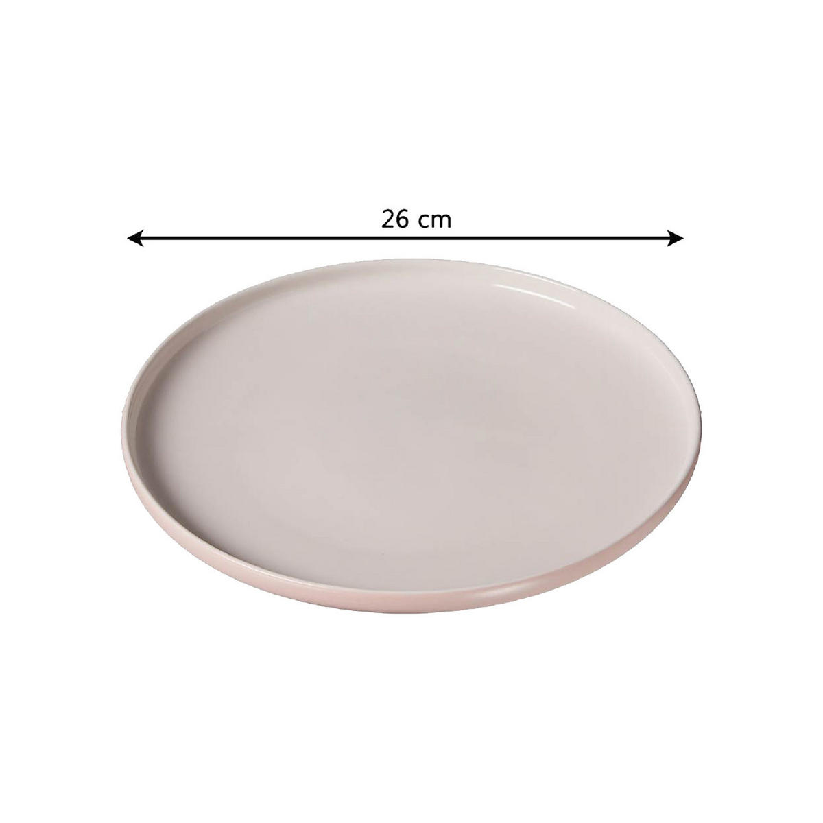 SPEISETELLER Jasper Rosa ø 26.0 cm 4er Set - Rosa, Keramik (26cm) - Ritzenhoff Breker