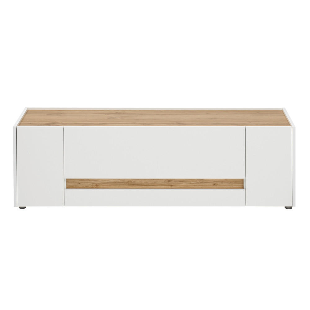 LOWBOARD Crisp-61 - Weiß, Holzwerkstoff (140/40/45cm) - Lomado