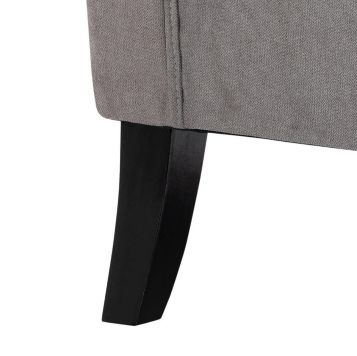 SESSEL mit Knopfheftung 74 x 86 x 102 cm Polyester Grau - Grau, Holzwerkstoff (86/102/74cm) - Meubliv