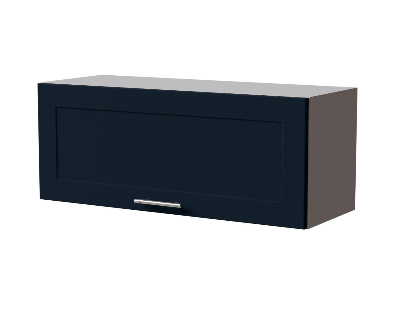 KLAPPHÄNGESCHRANK Oslo W4B/90 Grau / Indigo Matt 90 / 32,5 / 36cm - Blum Aventos - Dunkelblau/Grau, Holz/Holzwerkstoff (90/36/32.5cm) - Feldmann-Wohnen