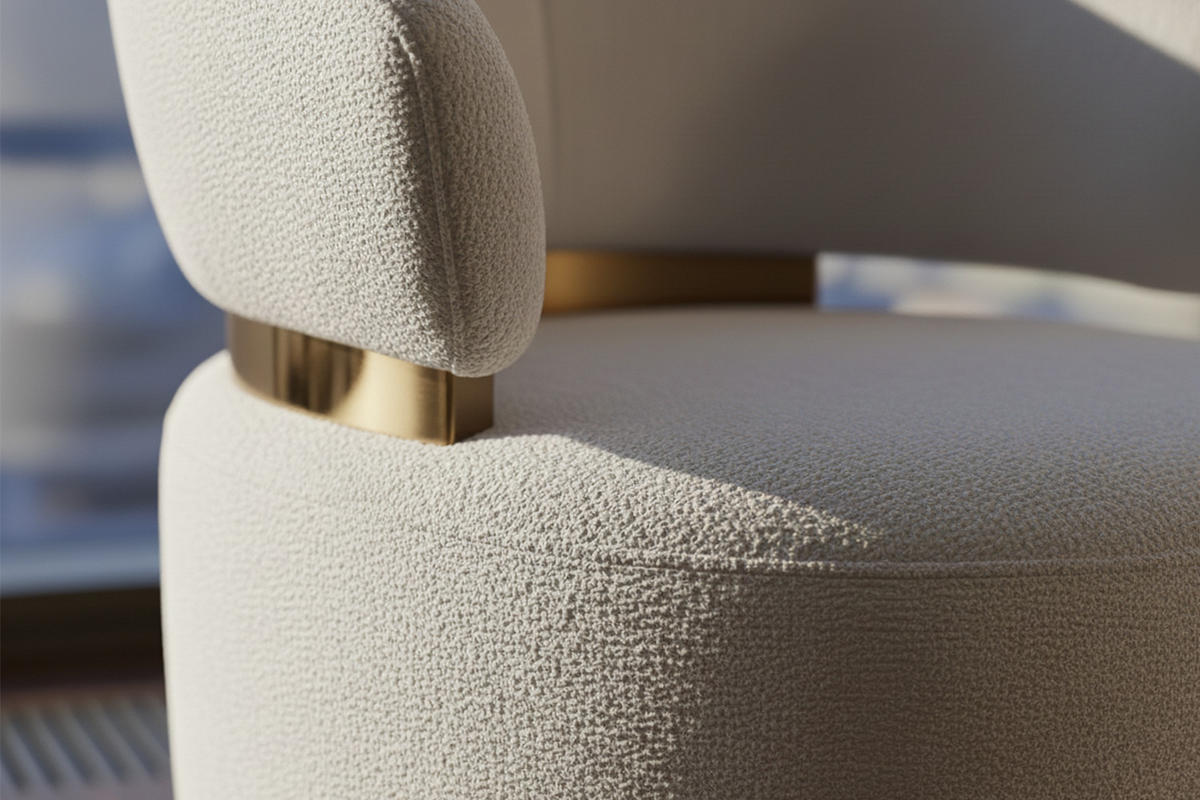 DREHSESSEL FARA Grau Microfaser Drehbar (360°) - Goldfarben/Grau, Textil/Metall (74/75/76cm) - KAWOLA