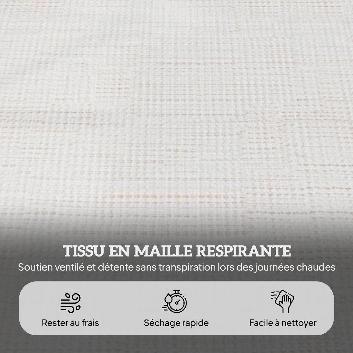 SONNENLIEGE DE-15633 klappbar, 4-fach verstellbar, mit Leseöffnung Creme - Creme, Metall (72/89/145cm) - ComfortXL