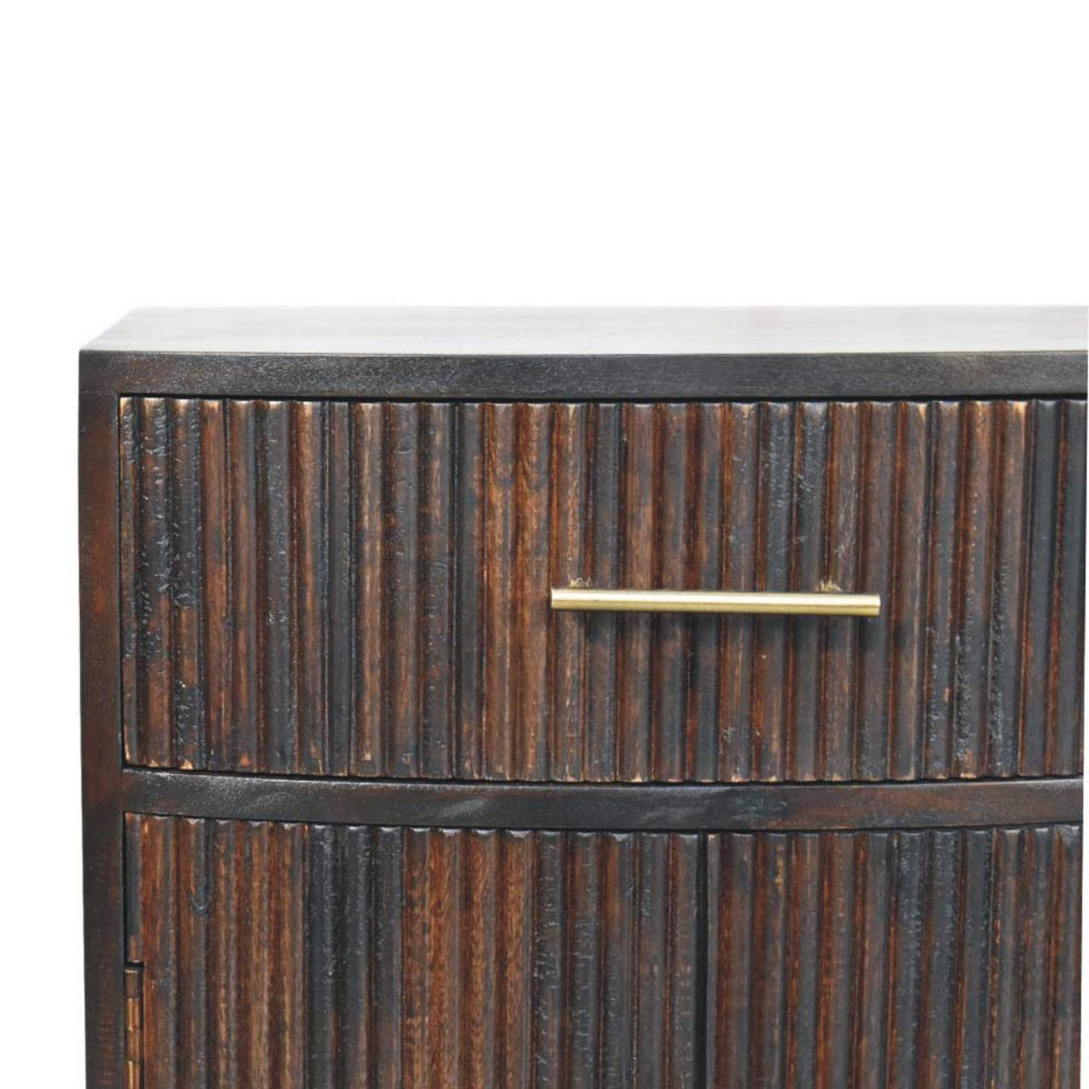 NACHTTISCH mit Samt-Mokka-Finish, 1 Schublade, 2 offene Ablagen, dunkelbraun - Dunkelbraun, Holz (50/60/40cm) - Artisan Furniture