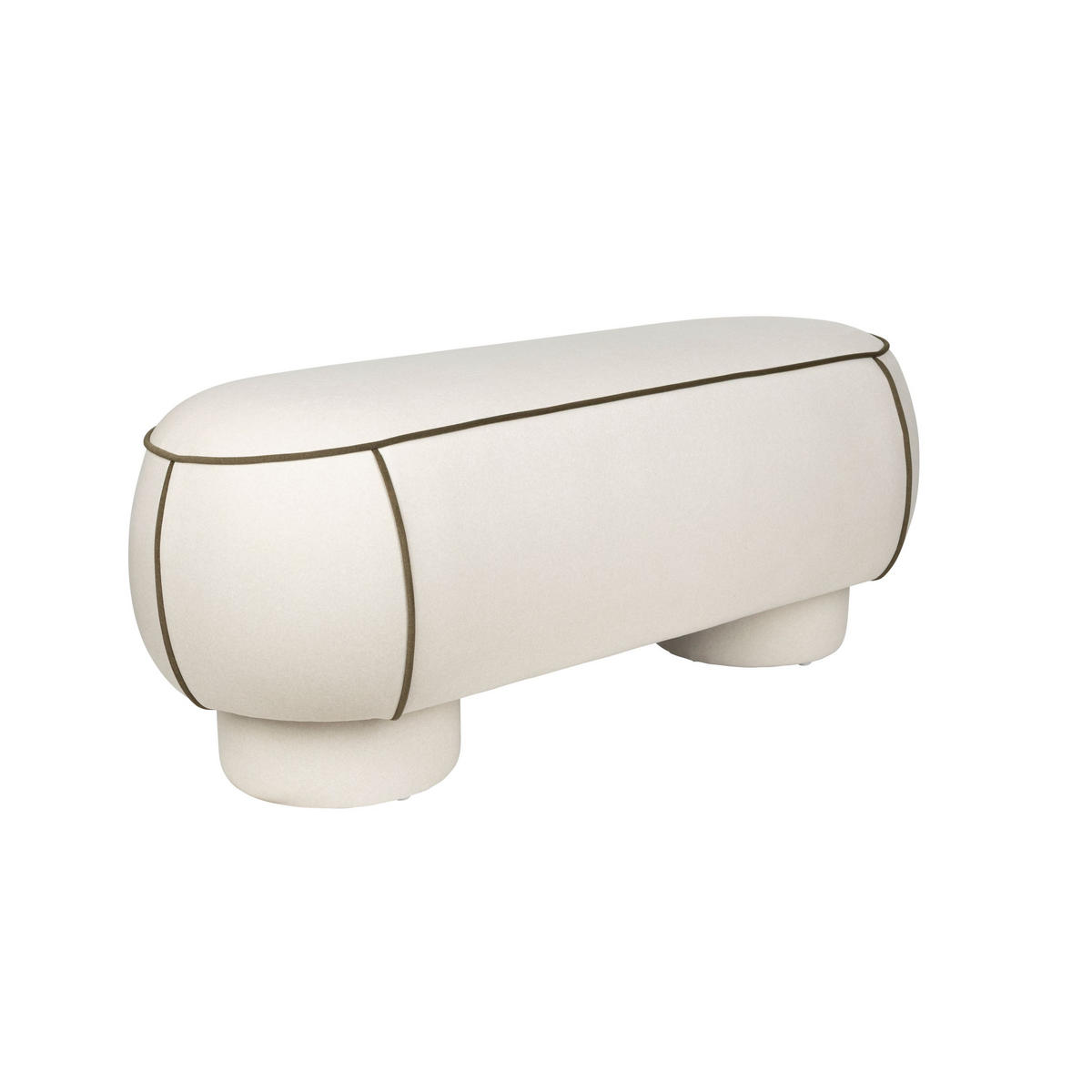 SITZBANK Marina Hocker L Weiß - Weiß, Kunststoff (121/47/44cm) - Housecraft Living
