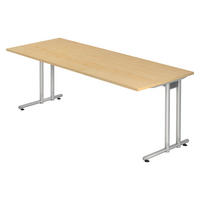 SCHREIBTISCH Serie-N 80/200/74 cm in Ahornfarben - Ahornfarben, Holzwerkstoff (80/200/74cm) - bümö