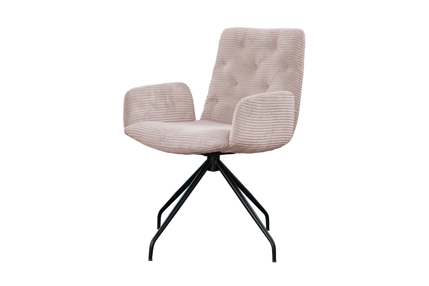 DREHSTUHL NEW CHARME Pink Cord - Pink, Textil (59/87/66cm) - KAWOLA