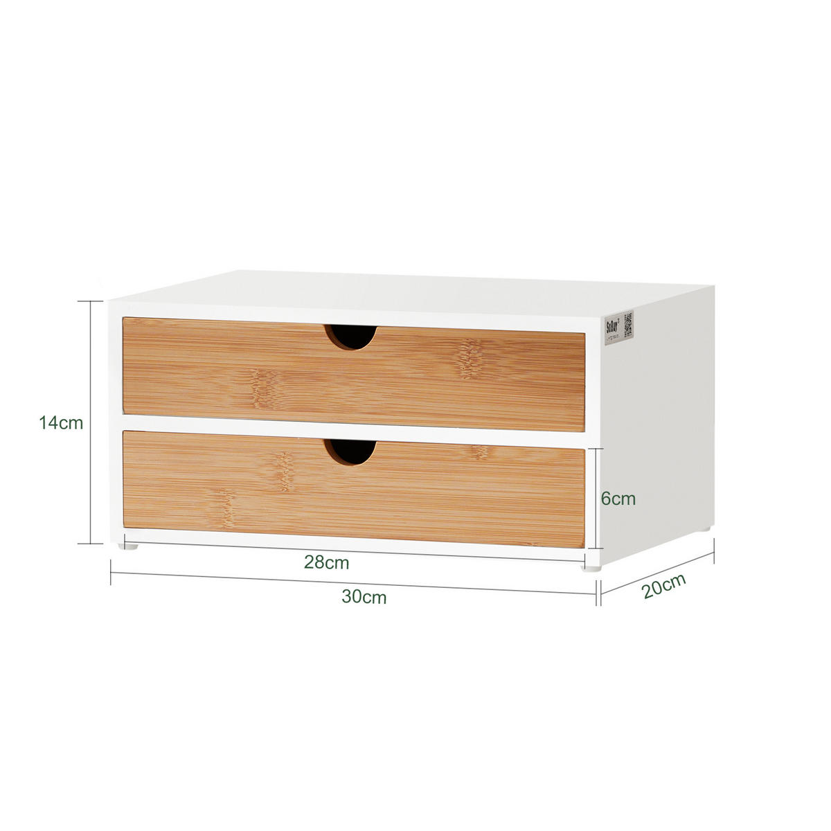 KAFFEE-KAPSELSTÄNDER Weiß-Natur - Naturfarben, Holzwerkstoff (30/14/20cm) - SoBuy