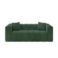 POHOVKA 2-MÍSTNÁ DONY-2 232x90x71 cm Zelená Manšestr - černá/zelená barva, kompozitní dřevo/textil (232/71/90cm) - ALTDECOR