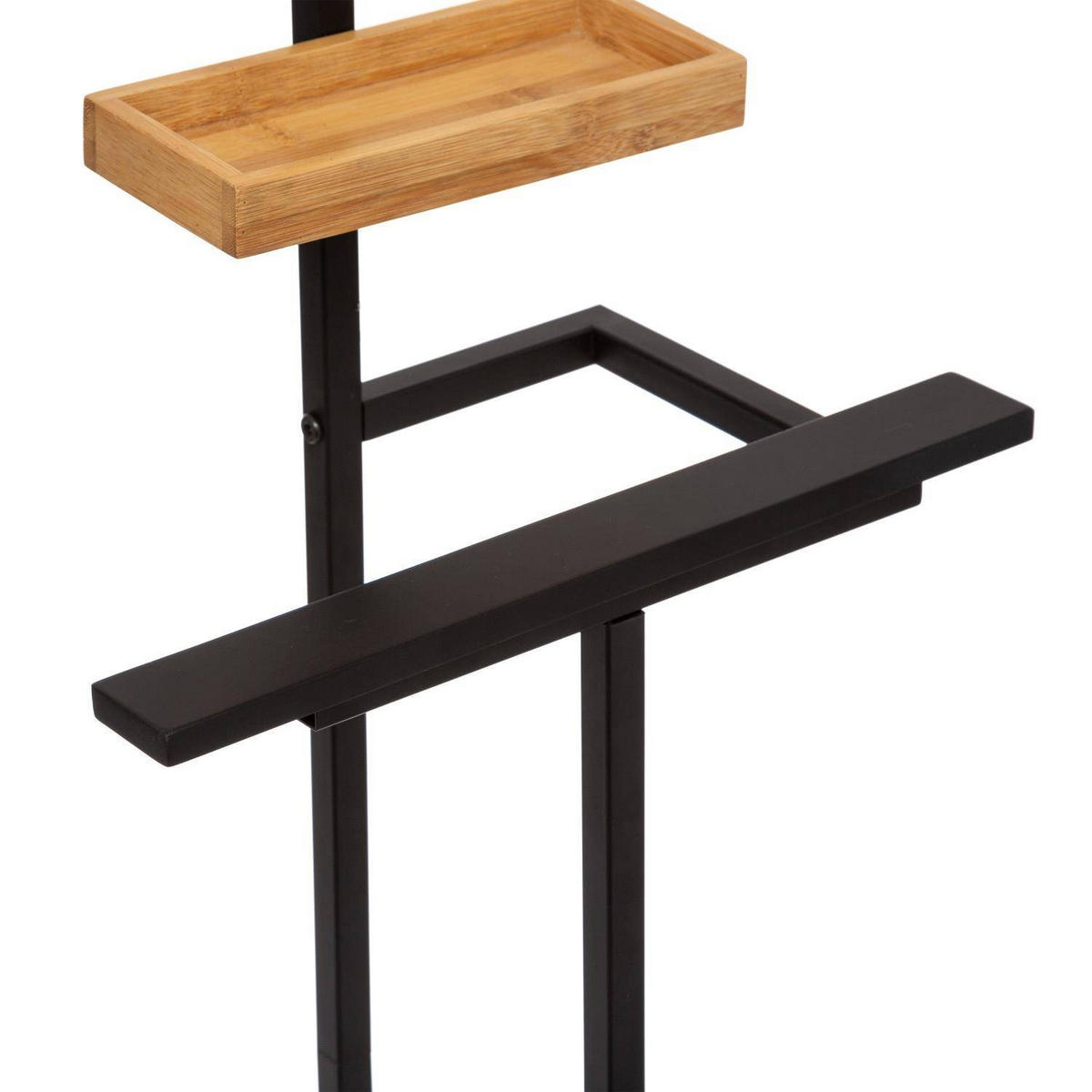 KLEIDERSTÄNDER 114,2 cm - Schwarz, Naturmaterialien (22.2/114.2/44.8cm)