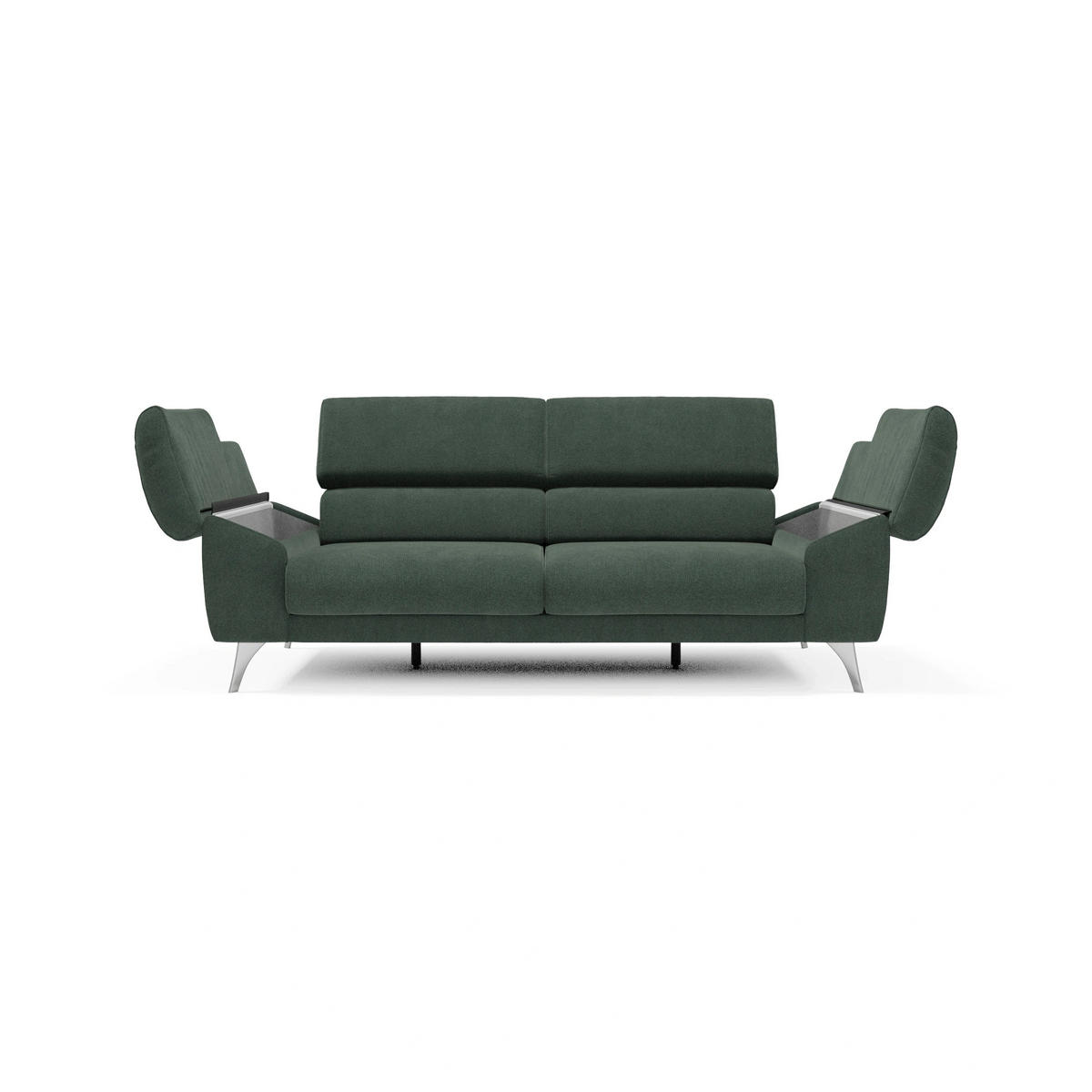 LINEARSOFA Donatello - Grün, Metall (213/76/102cm) - Divani.store