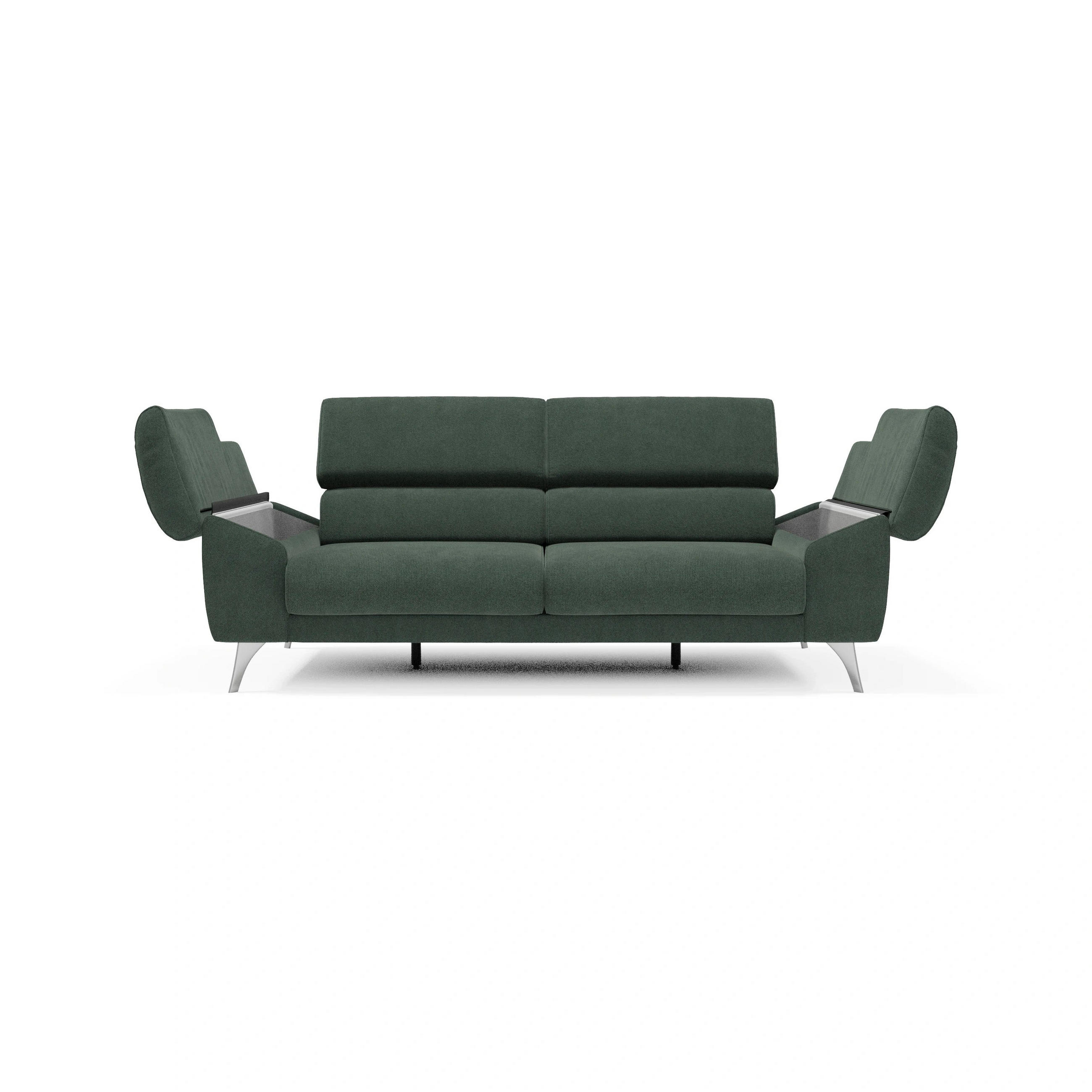 Thumbnail - Divani.store Linearsofa, Grün, Metall, 183x76x102 cm, Wohnzimmer, Sofas & Couches, Sofas