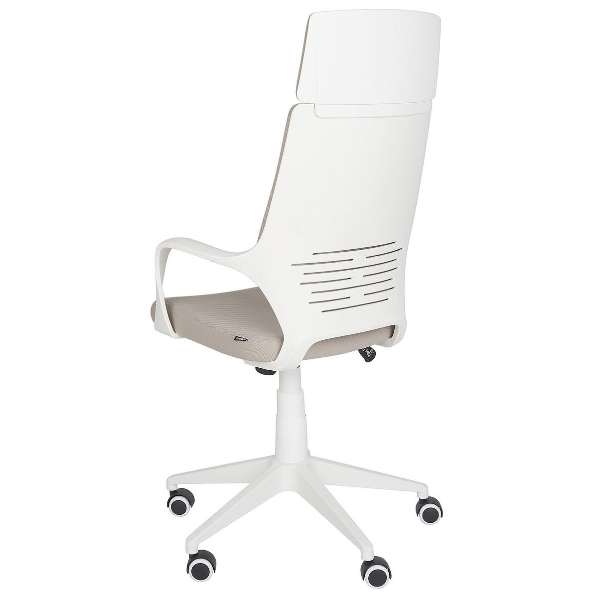 BÜROSTUHL Taupe Delight - Beige/Weiß, Textil (64/116/64cm) - Beliani