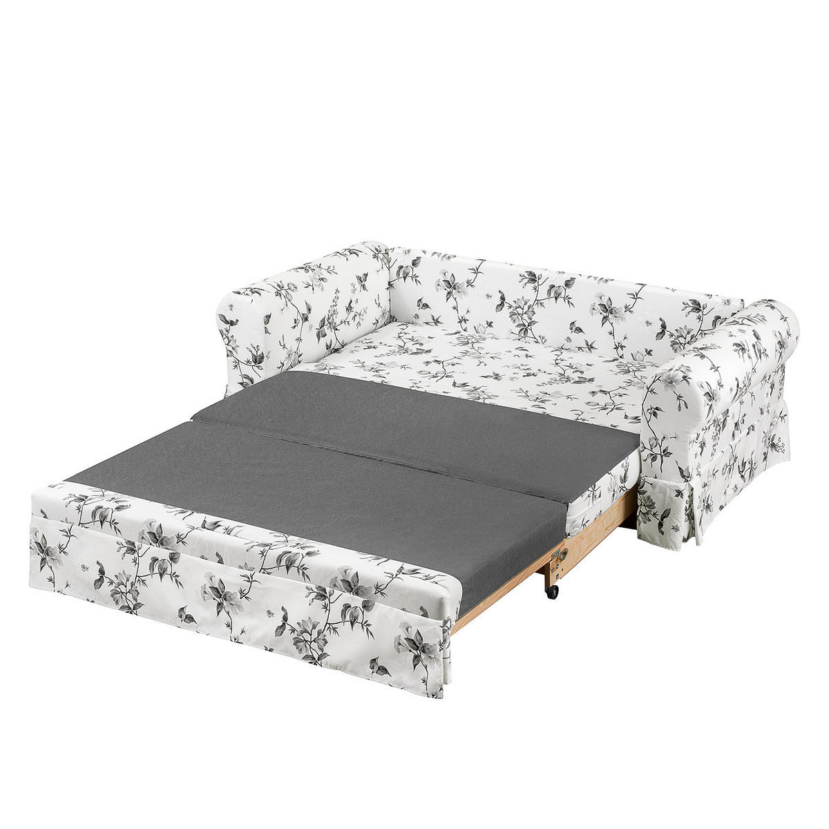 SCHLAFSOFA mit Husse - Weiß/Grau, Textil (165/90/90cm) - home24