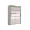 KLEIDERSCHRANK Miami IV - Silberfarben/Weiß, Holzwerkstoff/Kunststoff (120/200/58cm) - MIRJAN24