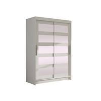 KLEIDERSCHRANK Miami IV - Silberfarben/Weiß, Holzwerkstoff/Kunststoff (120/200/58cm) - MIRJAN24