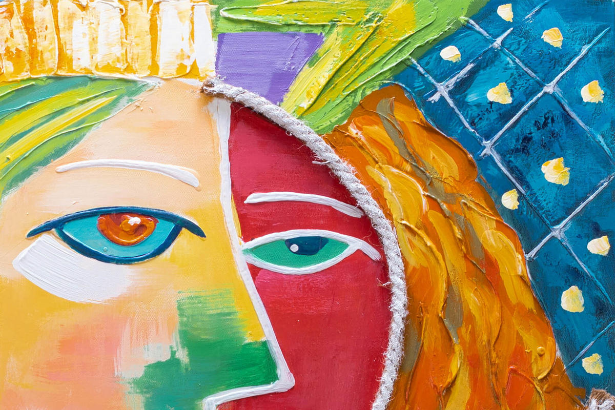 ACRYLBILD HANDGEMALT 80/80 cm - Multicolor, Holz/Textil (80/80cm) - KUNSTLOFT