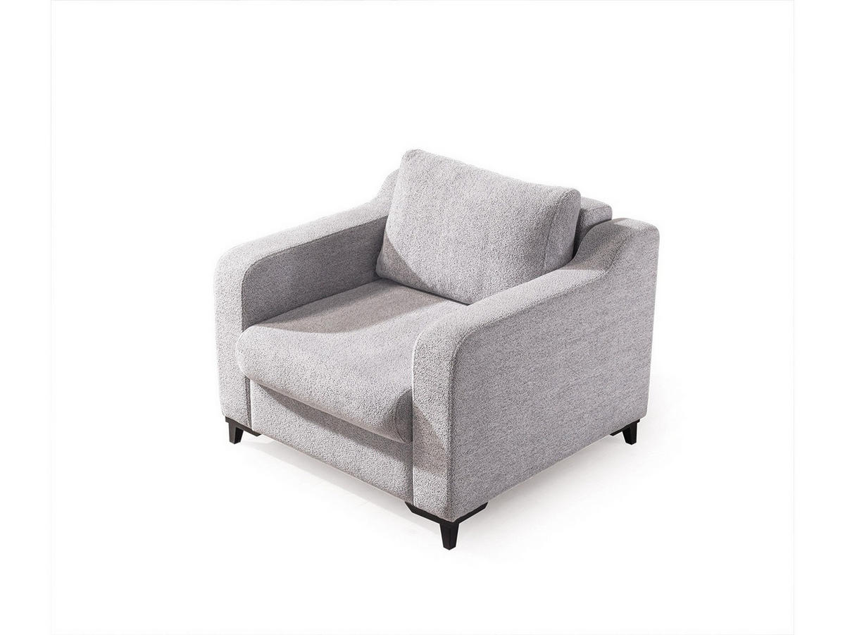 SOFA Transforma Sessel Webstoff Grau - Grau, Holz/Textil (100/80/100cm) - Villa Möbel