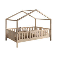HAUSBETT Kapua 140x200 mit Rausfallschutz Kiefer Massivholz Natur - Kieferfarben, Holz (140/200cm) - 58aufmkessel