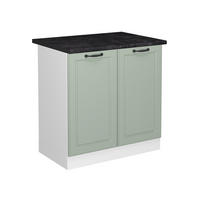 DULAP DE BAZĂ PENTRU CHIUVETĂ R-Line, Casă de țară Mint/Alb, 80 cm стільниця Антрацит - alb/verde mentă, compozit lemnos (80/81.6/60cm) - Vicco
