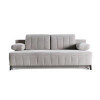 SCHLAFSOFA Aruna, Hellgrau - Hellgrau, Textil/Metall (200/90/98cm) - Bettso
