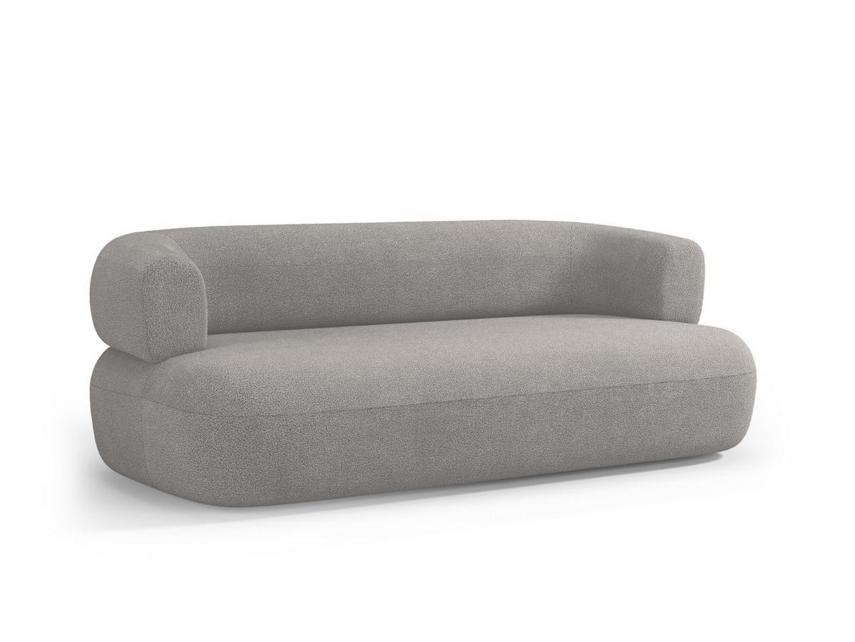 SOFA Jenny aus Boucle hellgrau 3 Sitzplätze - Hellgrau, Textil (90/73/178cm) - Micadoni