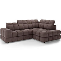 ECKSOFA Bronon mit Schlaffunktion und Bettkasten – Modernes Design, verstellbare Kopfstützen und verschiebbare Rückenlehnen - Braun, Kunststoff (296/109cm) - Wohnideebilder