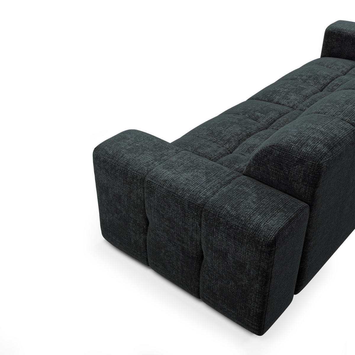 SOFA 4-SITZER geprägter Samt Anthrazitgrau 230cm - Dunkelgrau/Anthrazit, Textil (230/85/92cm) - Sia Home