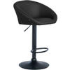 BARHOCKER Lederlook schwarz - Schwarz, Textil (55/86/51cm) - CLP