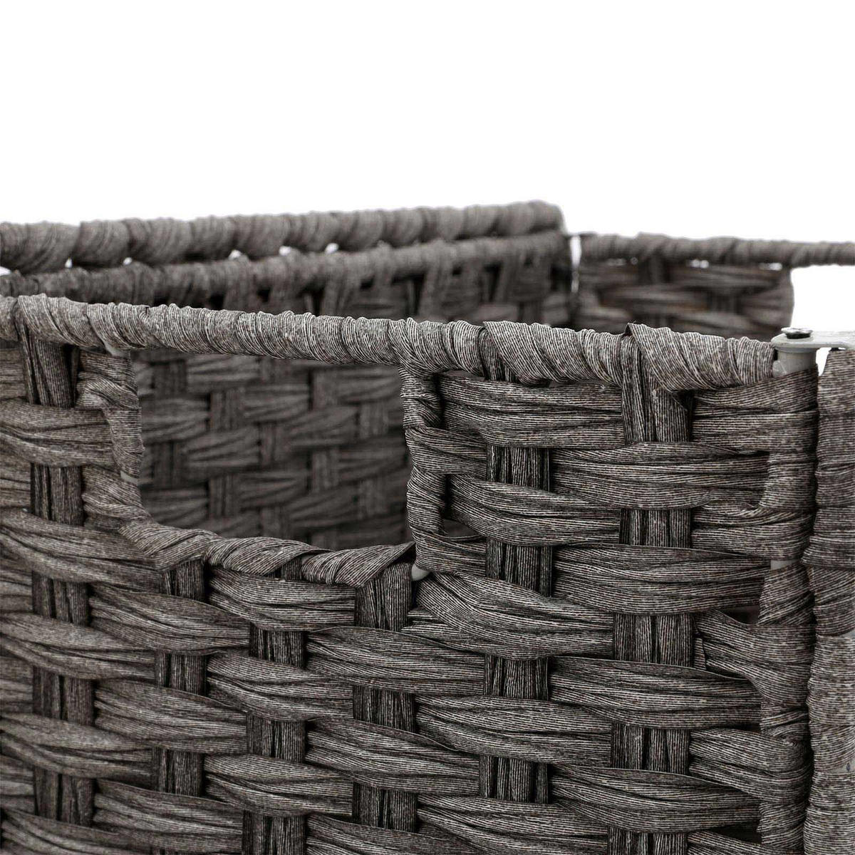 WÄSCHEKORB AUS POLYRATTAN - Grau, Kunststoff (33/60/46cm) - Hansiro