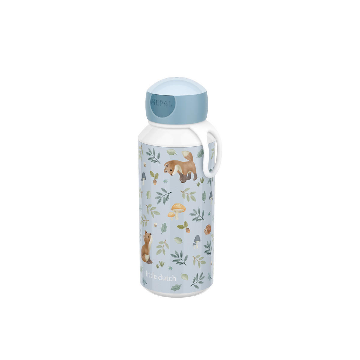 POP-UP TRINKFLASCHE Campus (2025) Forest Friends 400 ml - Weiß/Hellblau, Kunststoff (0.4L) - Mepal