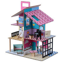 PUPPENHAUS Kinder Aus Holz, Mehrfarben, 42cm - Multicolor, Holz (37.5/41.9/25.4cm) - Teamson Kids
