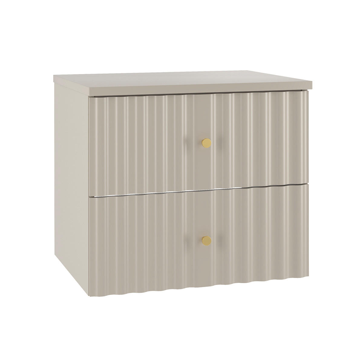 WASCHTISCHUNTERSCHRANK 60.6cm Izae Kaschmir - Beige, Holzwerkstoff (60.6/52.2/46.5cm) - Petits-meubles