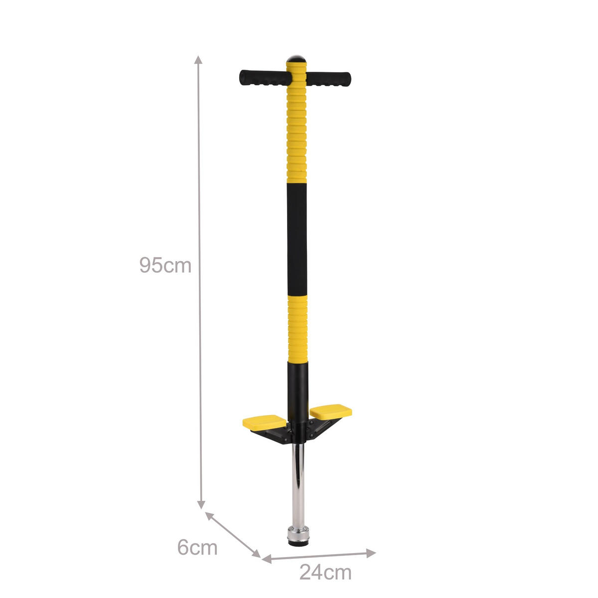 POGO-STICK - Gelb, Kunststoff/Textil (24/6cm) - Relaxdays