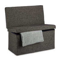 BANCĂ Maro pliabilă - maro, compozit lemnos/material textil (76/73/38cm) - Relaxdays