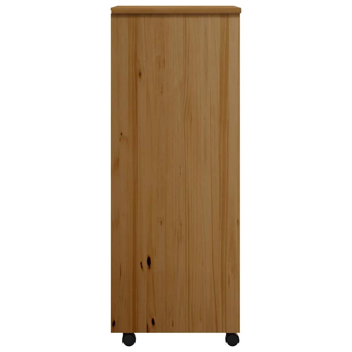 ROLLSCHRANK MIT SCHUBLADEN MOSS HONIGBRAUN MASSIVHOLZ KIEFER - Braun, Holz (39/103/53cm) - vidaXL