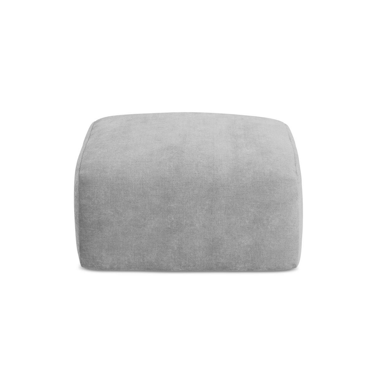 POUF Chenille Stoff Grau - Hellgrau/Schwarz, Holzwerkstoff/Kunststoff (65/40/65cm) - LaMiaSofa