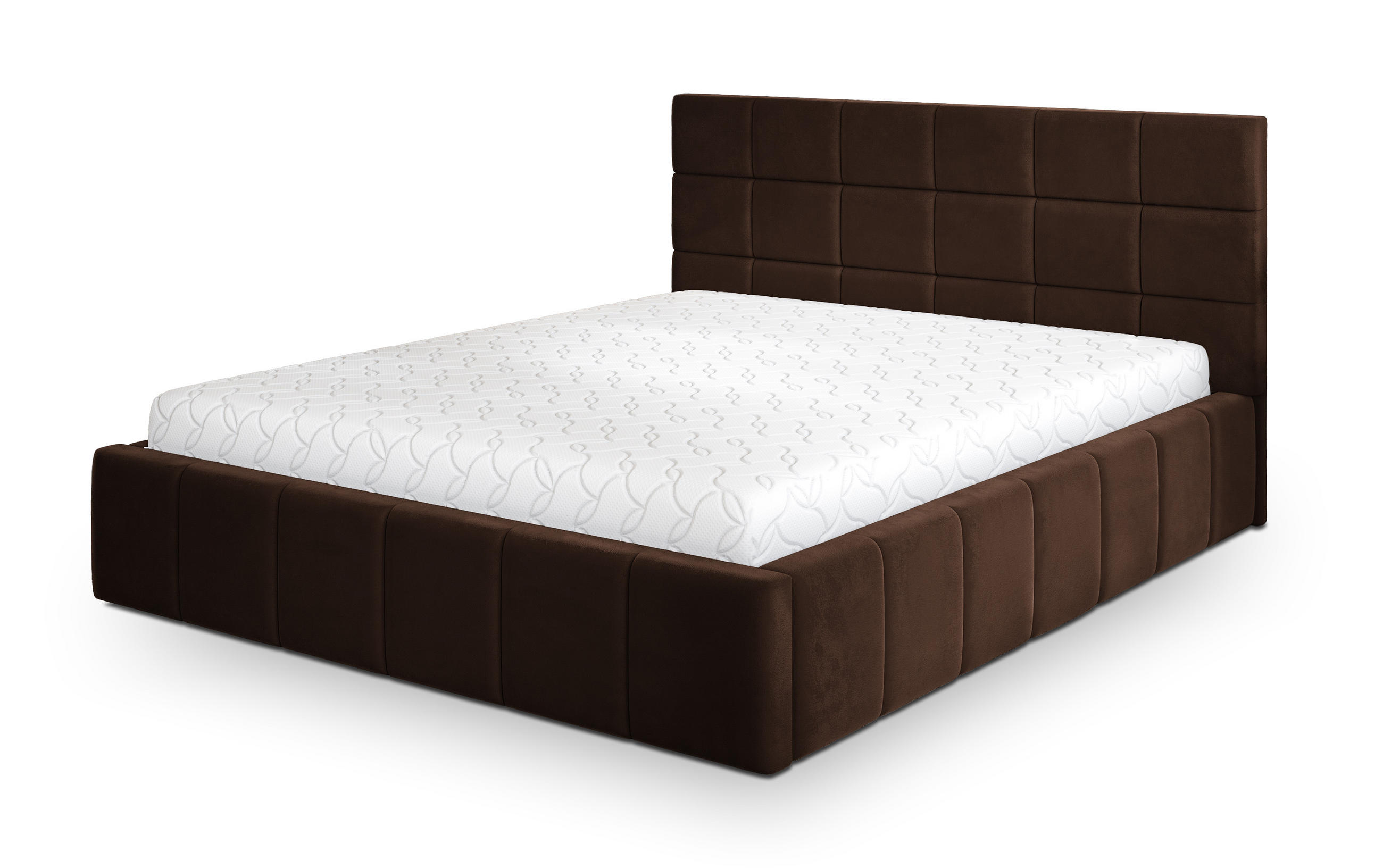 POLSTERBETT VERTO 180x200 cm mit Bettkästen - Braun - Braun, Holz (180/200cm) - MASSENO