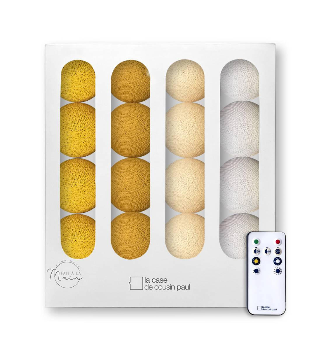 LICHTERKETTE LED Boxen - Les Tournesols - Gelb - Currygelb, Textil (165cm) - La case du cousin paul