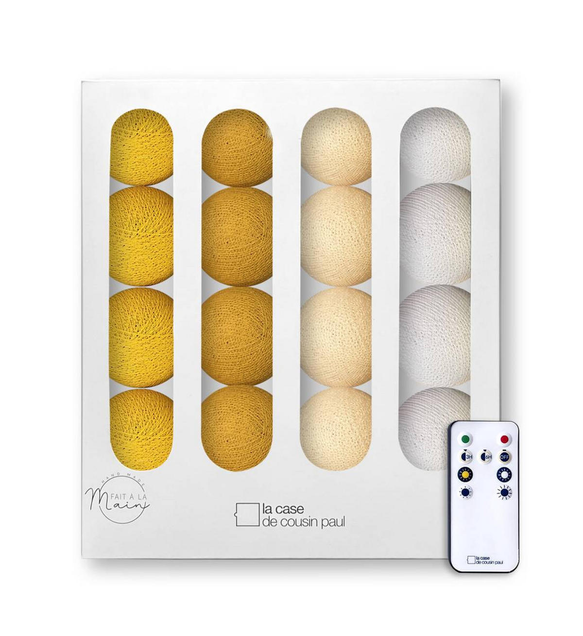LICHTERKETTE LED Boxen - Les Tournesols - Gelb - Currygelb, Textil (165cm) - La case du cousin paul
