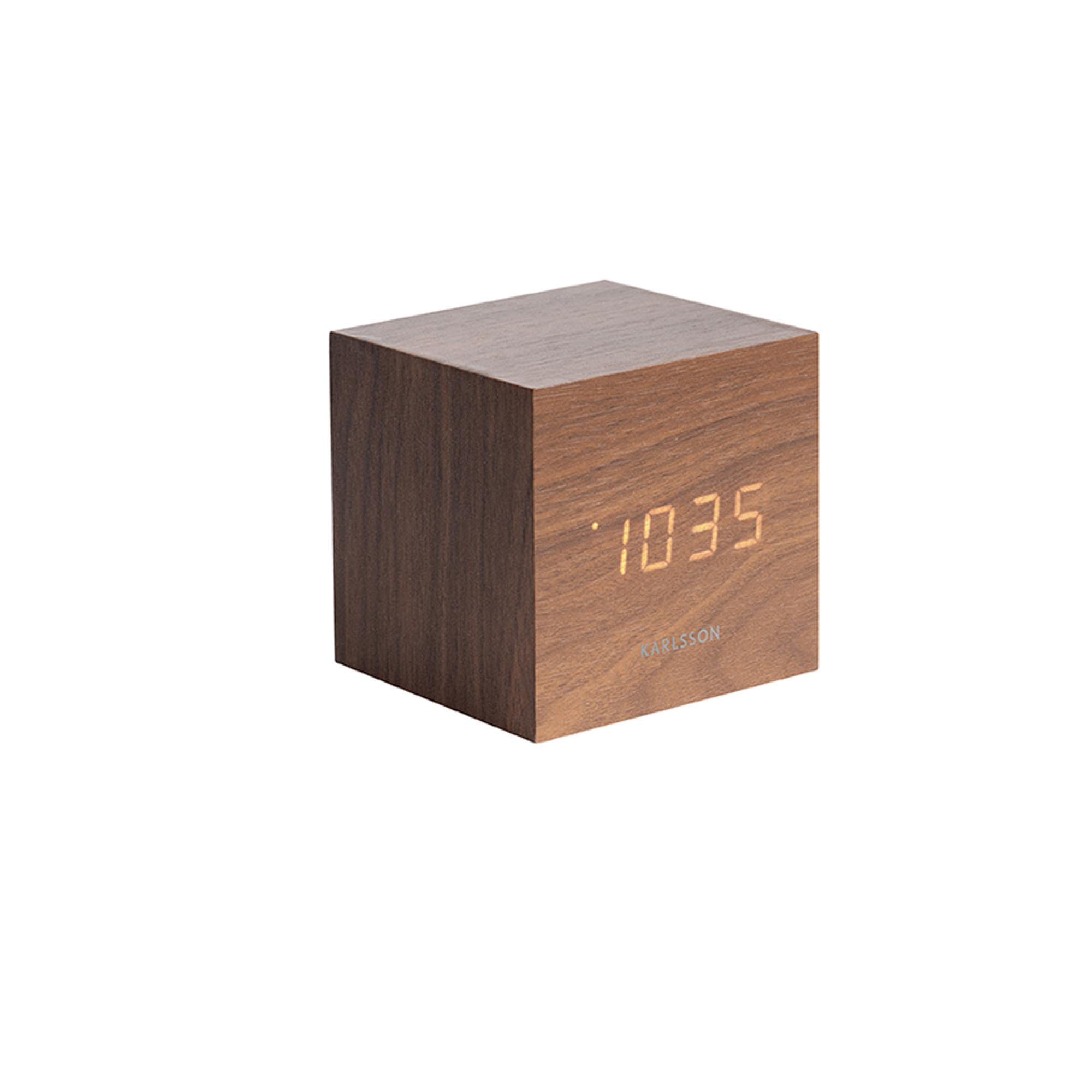 WECKER Braun 8/8/8 cm - Braun, Holz (8/8/8cm) - Karlsson